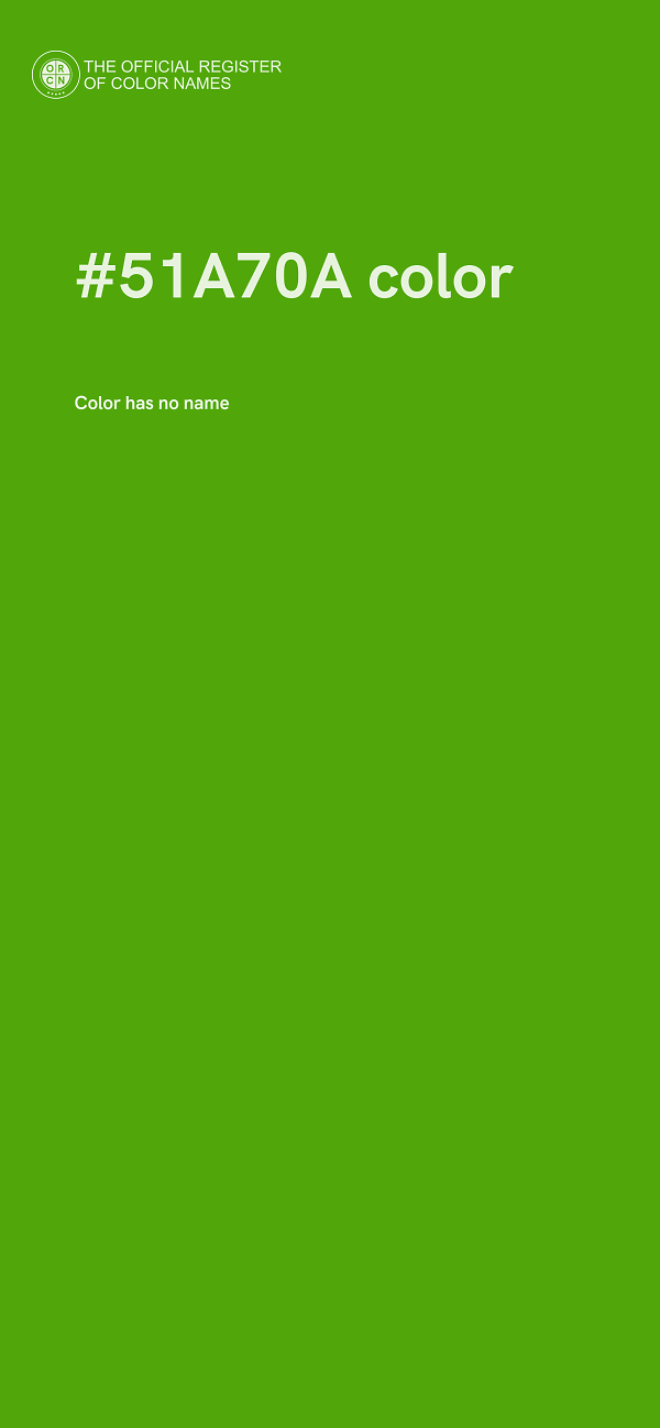 #51A70A color image