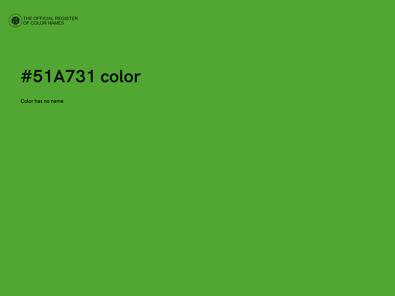 #51A731 color image