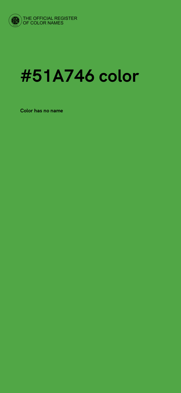 #51A746 color image