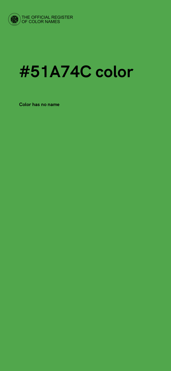 #51A74C color image