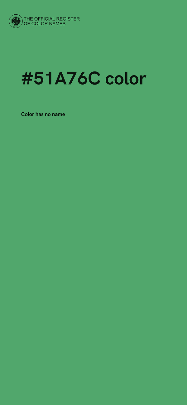 #51A76C color image