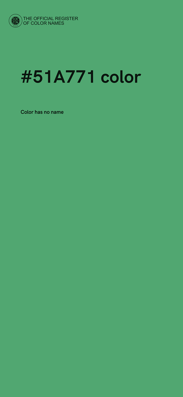 #51A771 color image