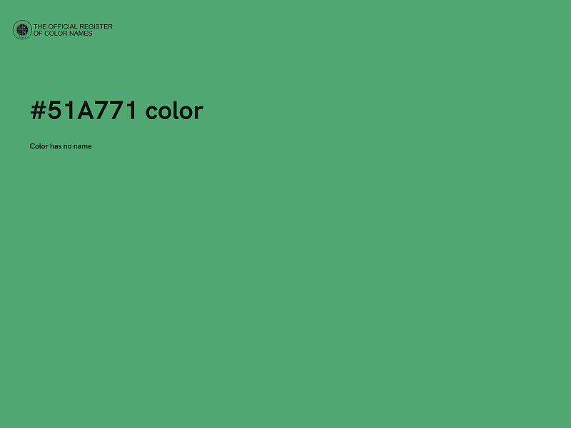 #51A771 color image