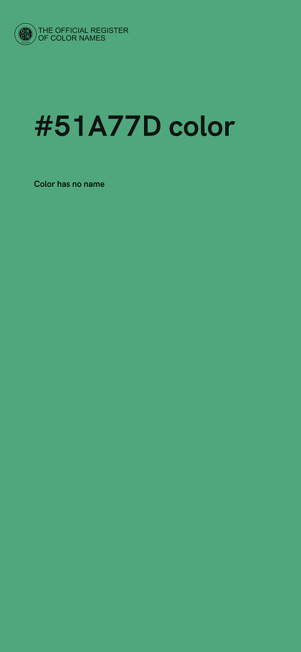 #51A77D color image