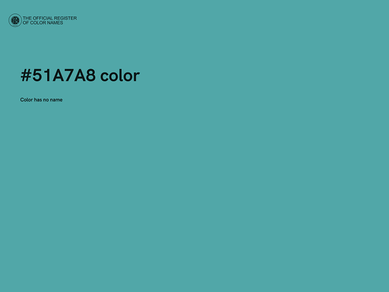 #51A7A8 color image