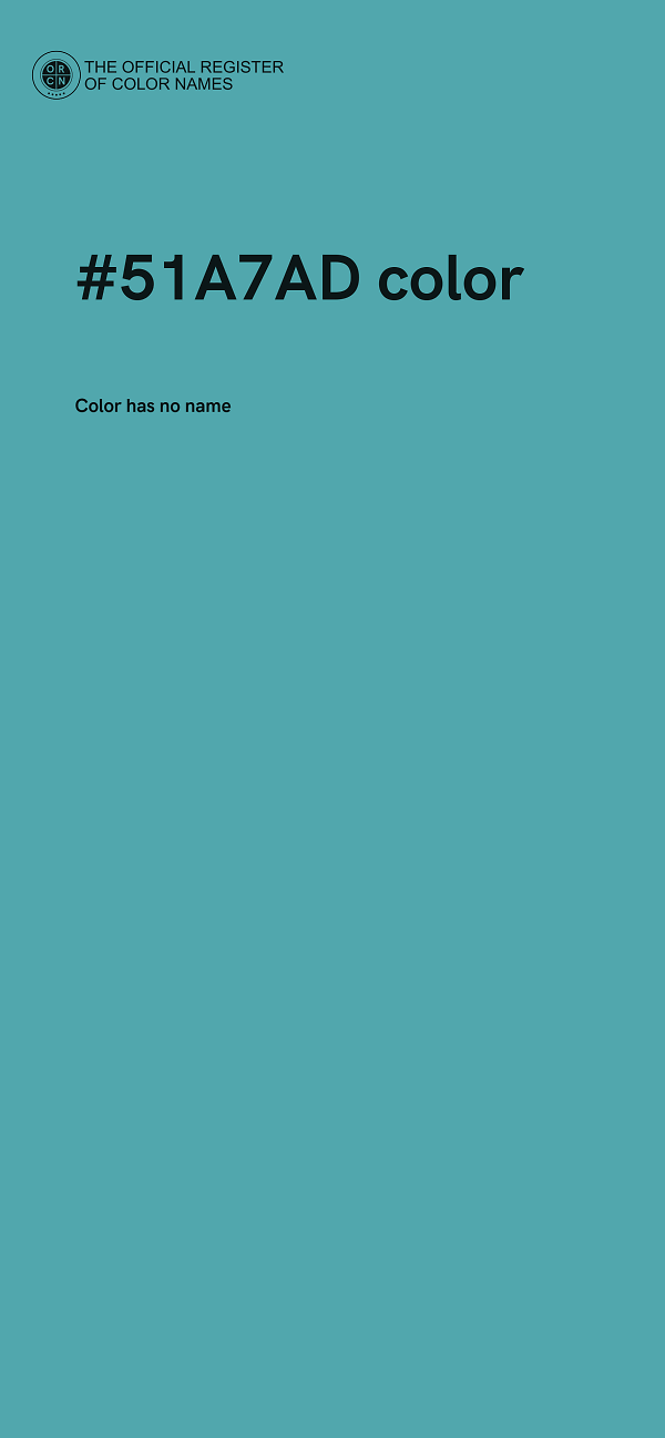#51A7AD color image