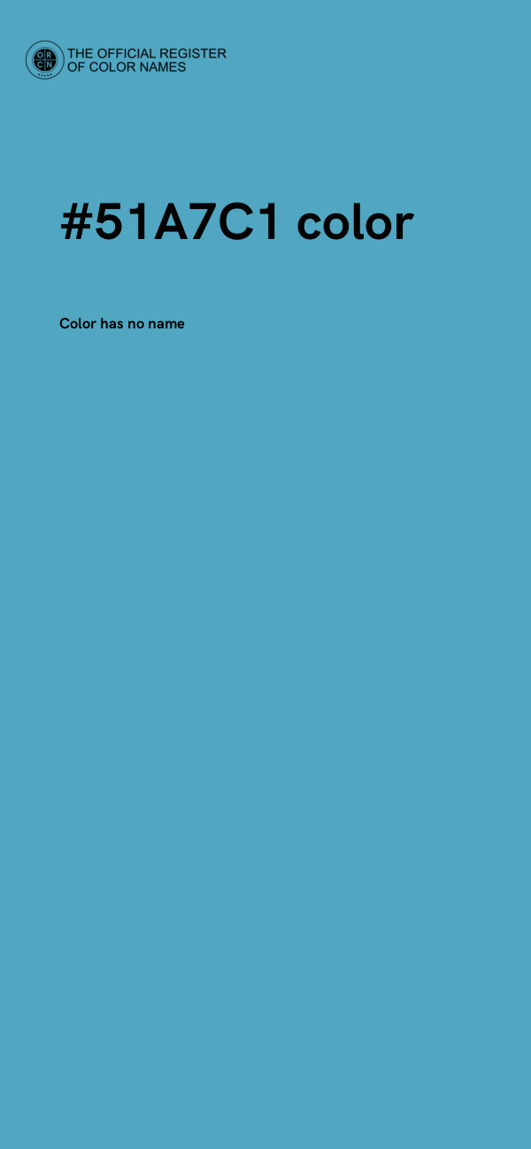 #51A7C1 color image