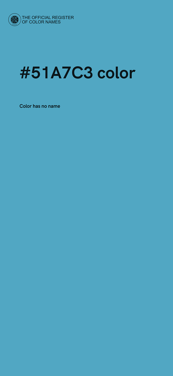 #51A7C3 color image