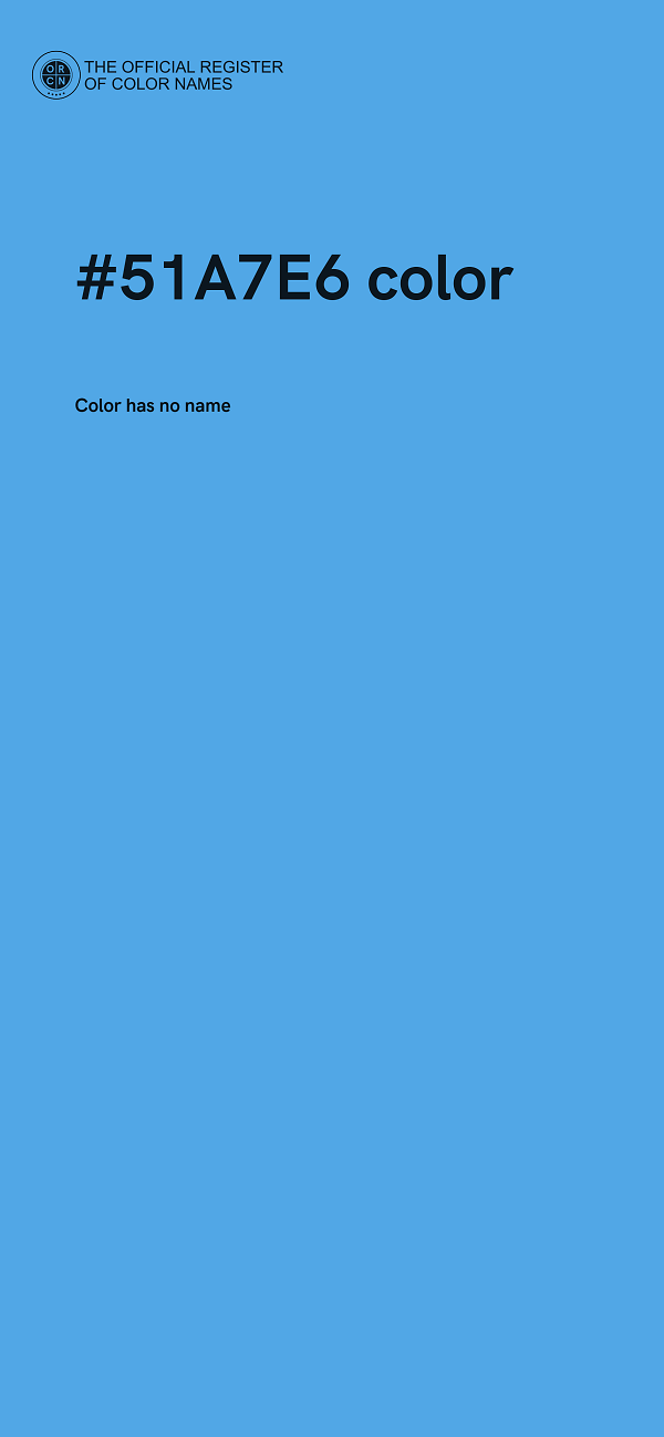 #51A7E6 color image