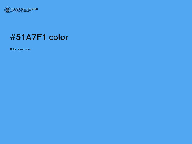 #51A7F1 color image