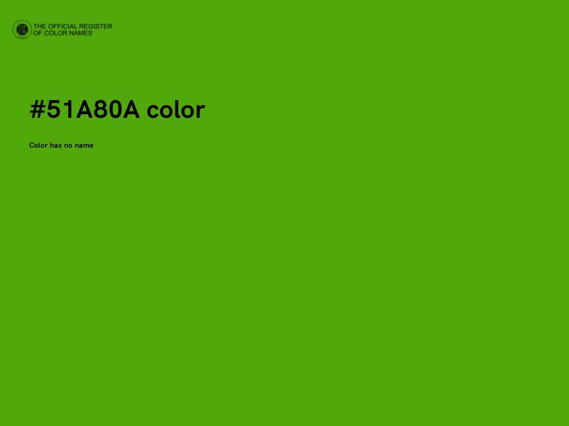 #51A80A color image