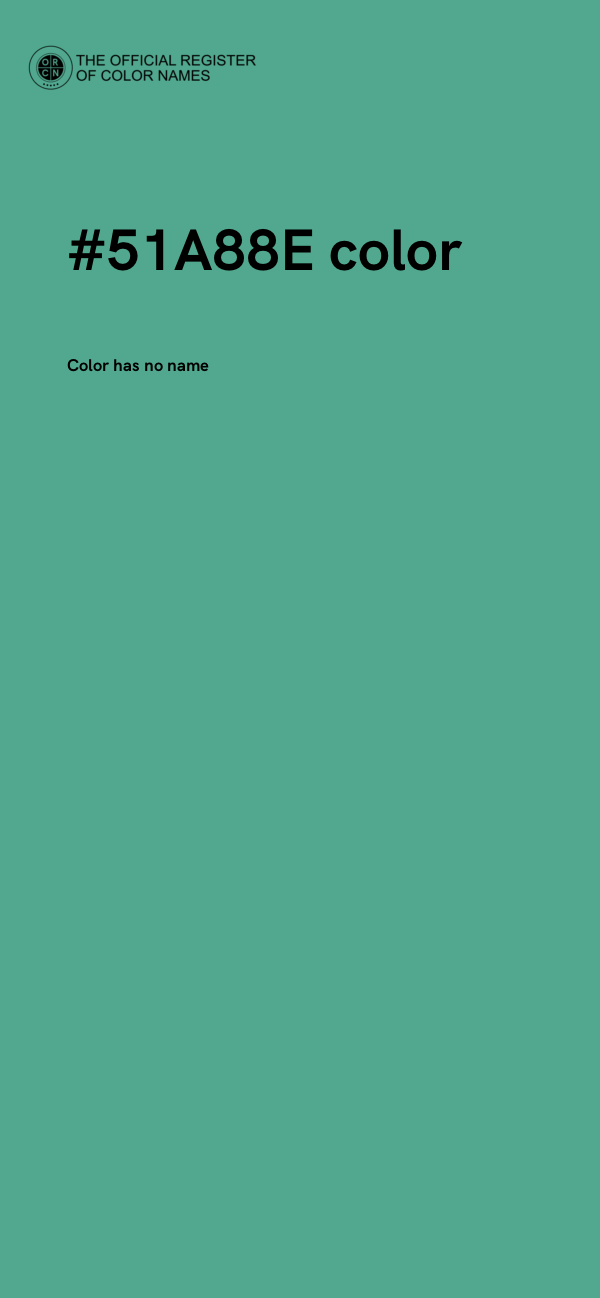 #51A88E color image