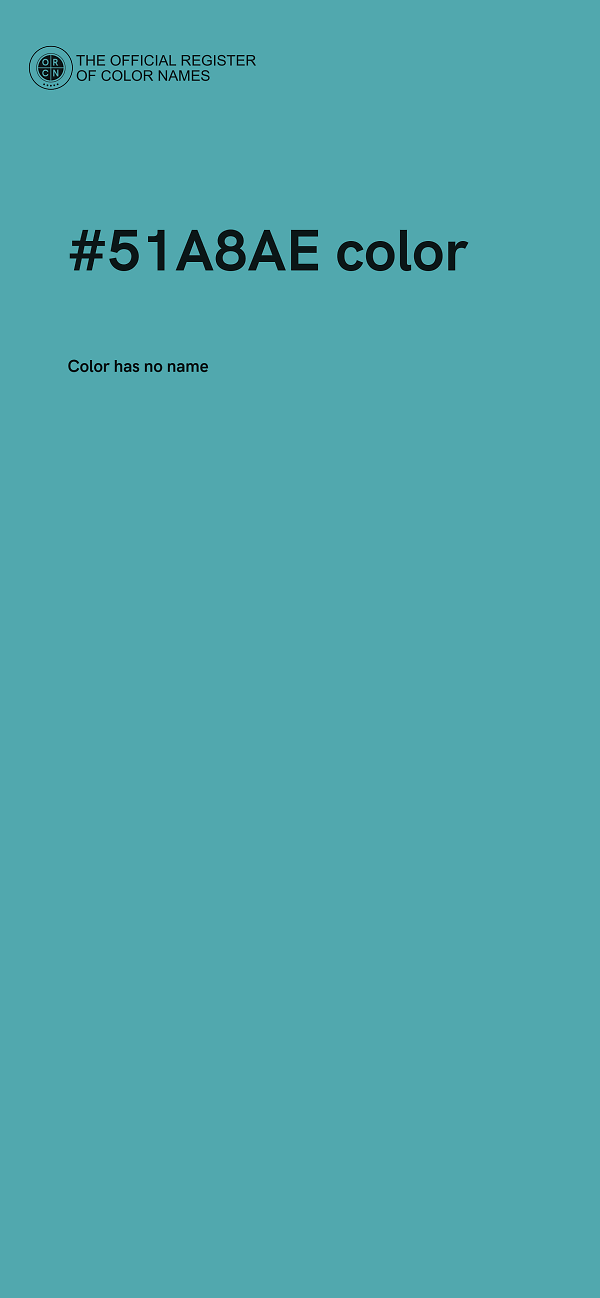 #51A8AE color image
