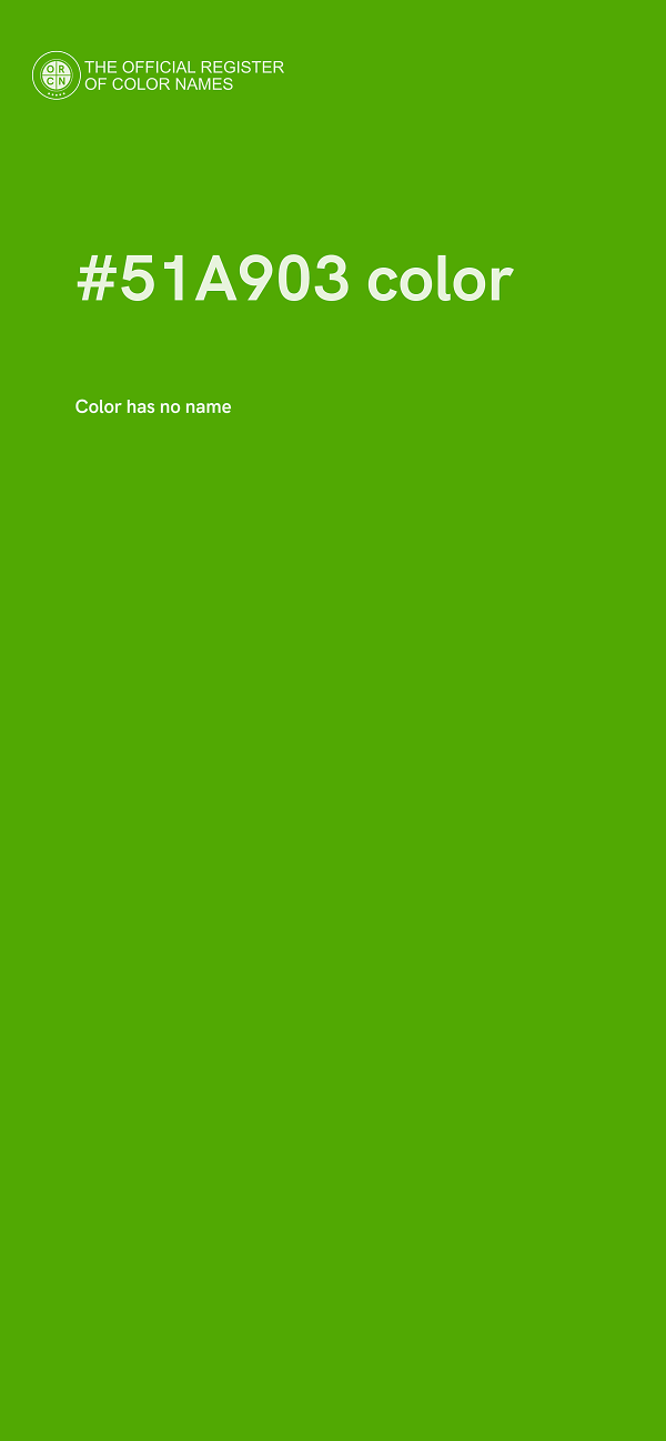 #51A903 color image
