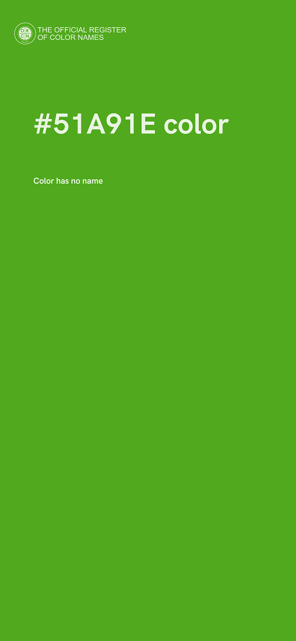 #51A91E color image