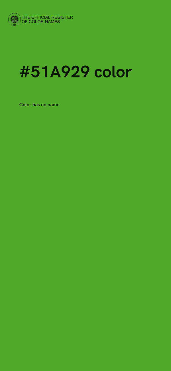 #51A929 color image