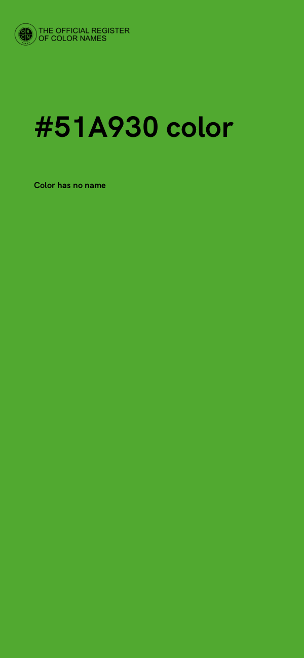 #51A930 color image