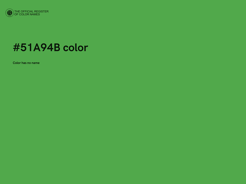 #51A94B color image