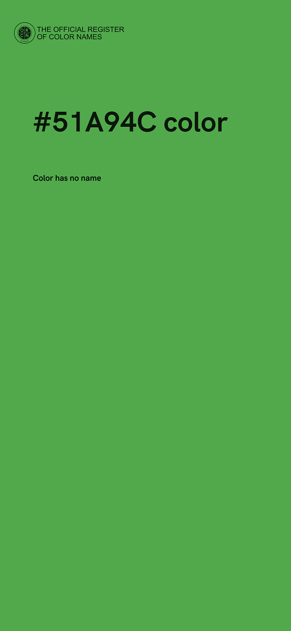 #51A94C color image
