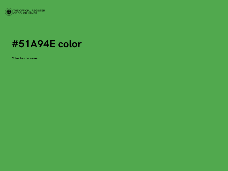 #51A94E color image