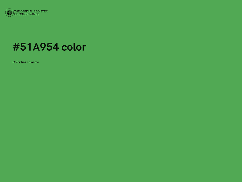 #51A954 color image