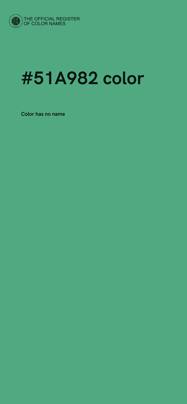 #51A982 color image