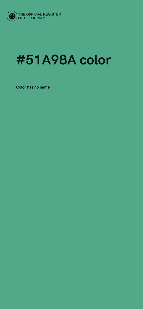 #51A98A color image