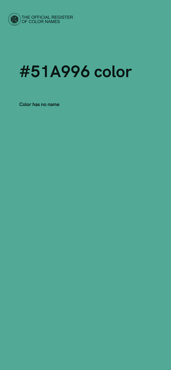 #51A996 color image