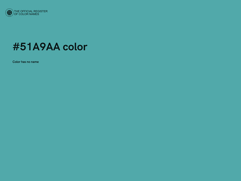 #51A9AA color image