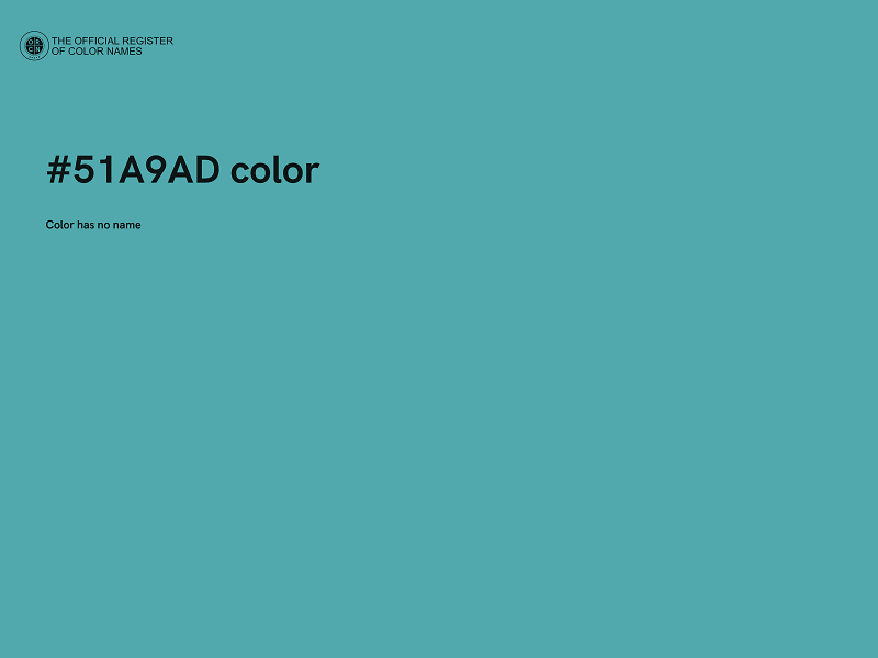 #51A9AD color image