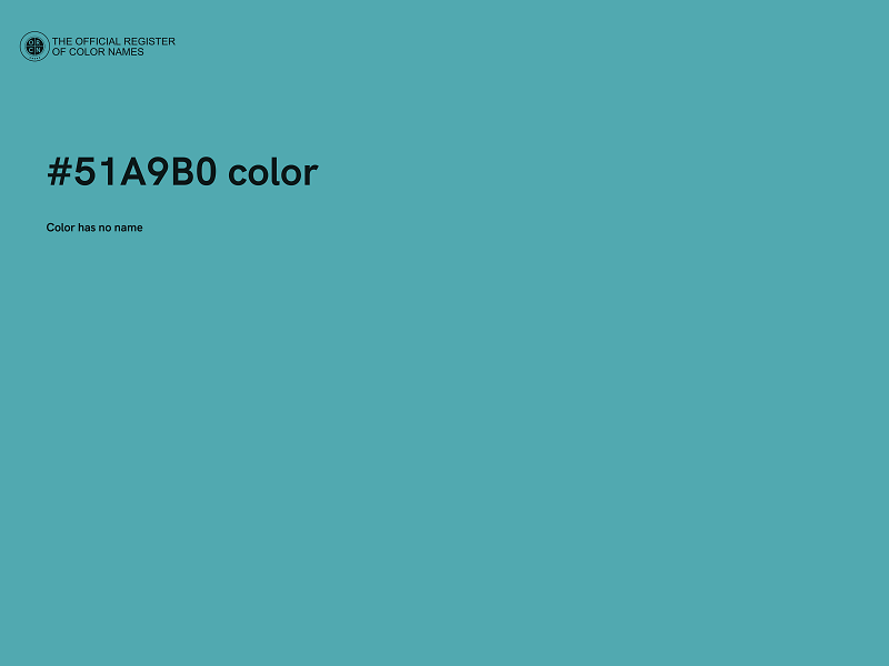 #51A9B0 color image