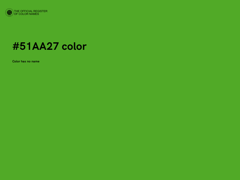 #51AA27 color image