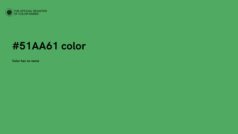 #51AA61 color image