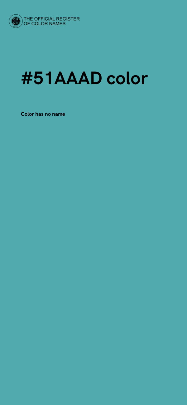 #51AAAD color image