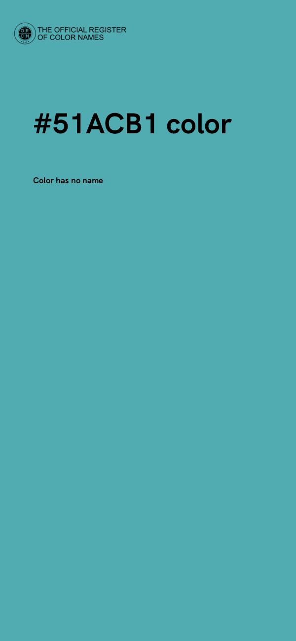 #51ACB1 color image