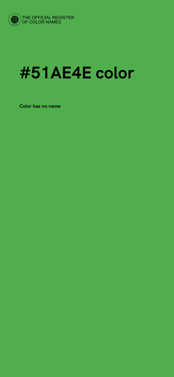 #51AE4E color image