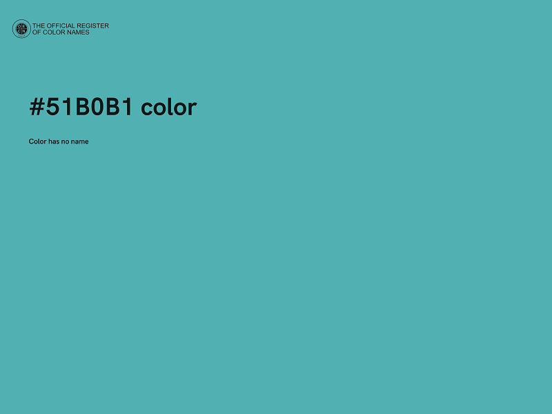 #51B0B1 color image