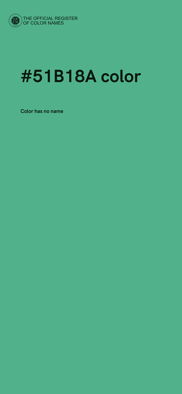#51B18A color image