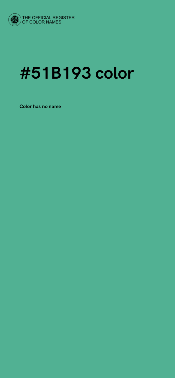 #51B193 color image
