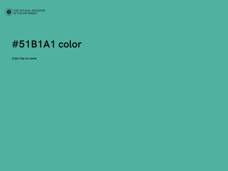 #51B1A1 color image