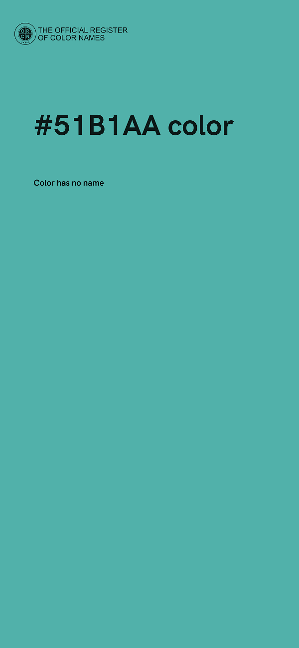 #51B1AA color image