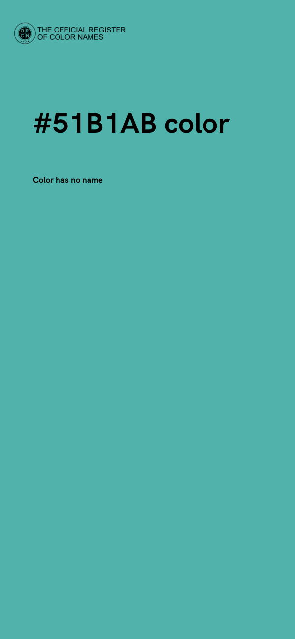 #51B1AB color image
