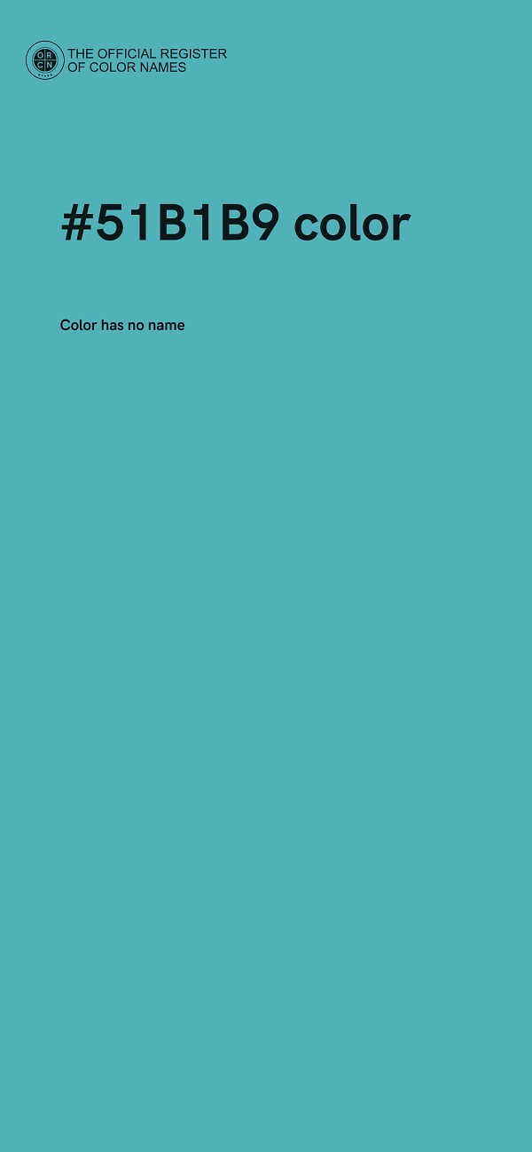 #51B1B9 color image