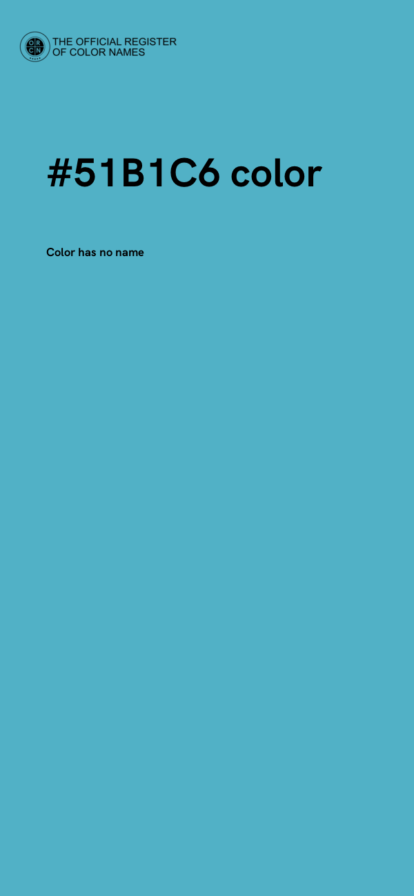 #51B1C6 color image