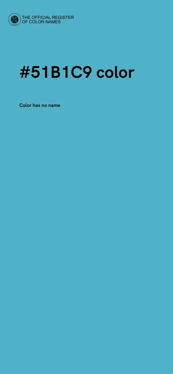 #51B1C9 color image