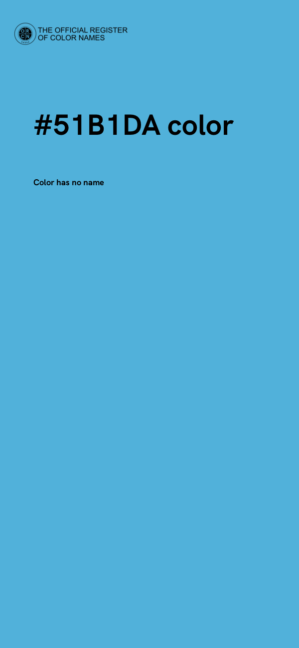 #51B1DA color image