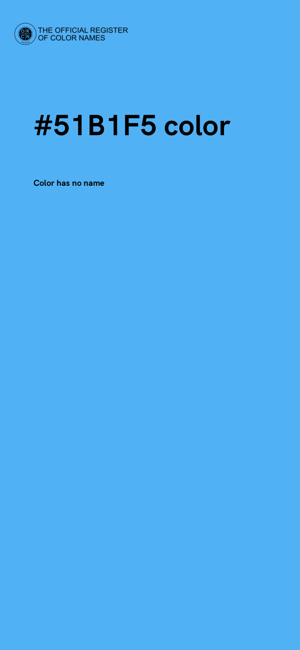 #51B1F5 color image