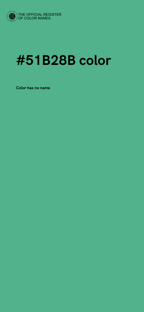 #51B28B color image