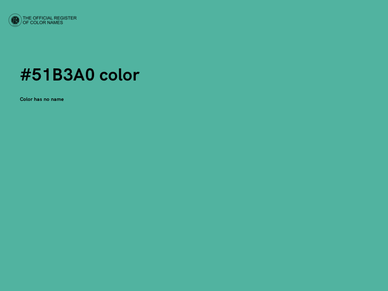 #51B3A0 color image
