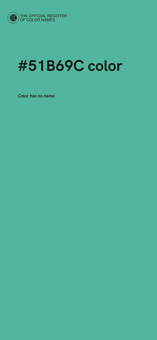 #51B69C color image